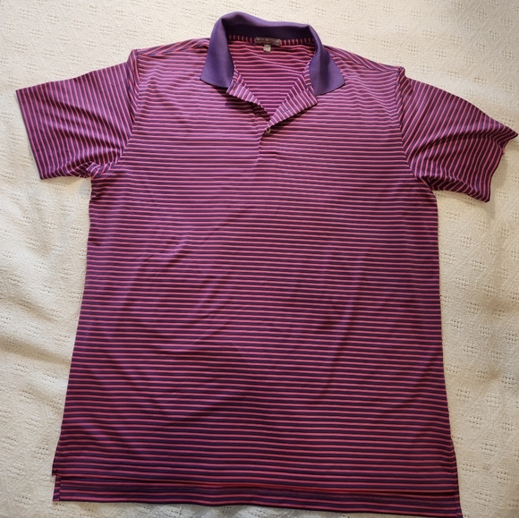 Peter Millar Summer Comfort Mens Striped Golf Shirt Size XL - Picture 2 of 5